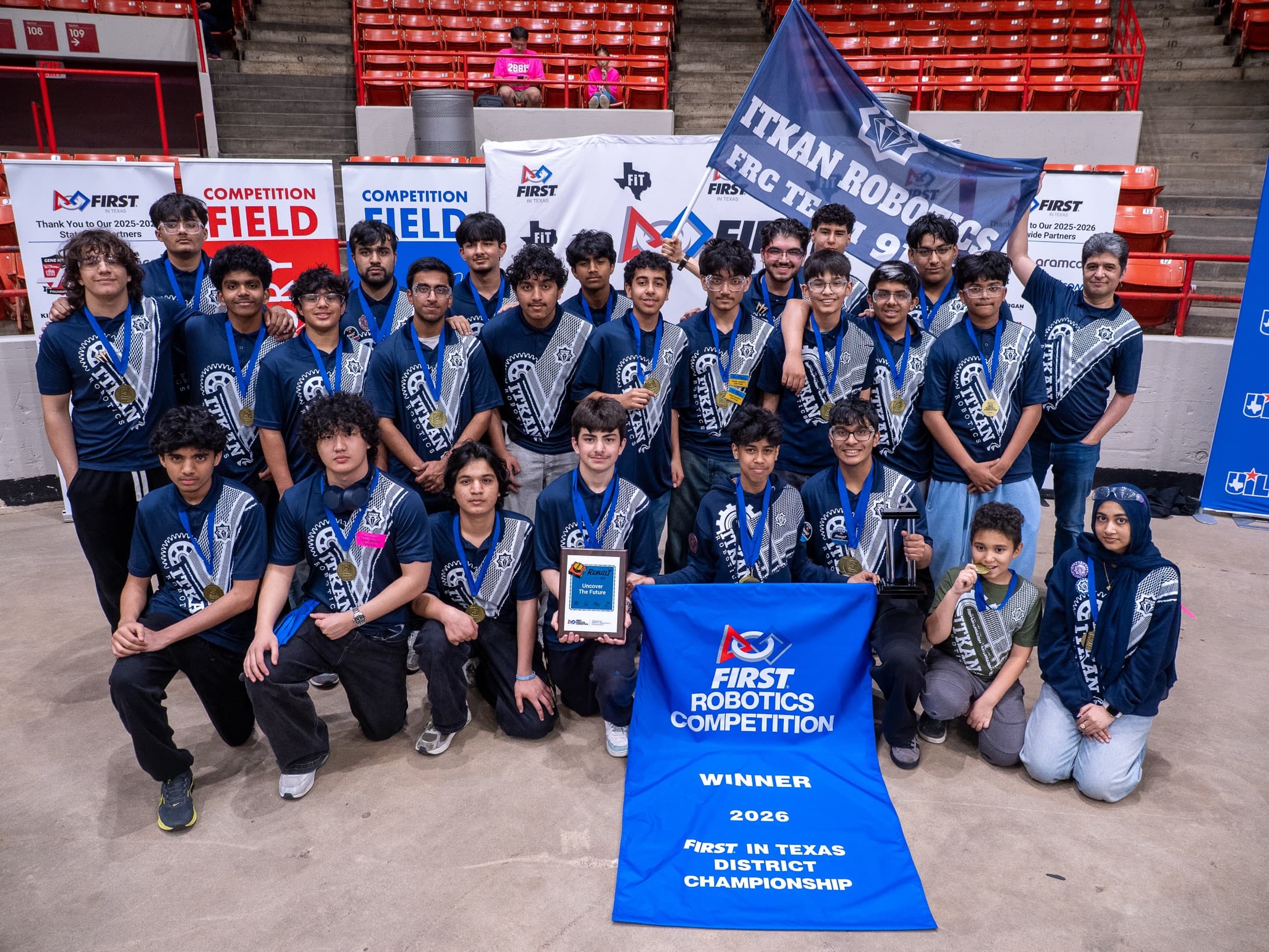ITKAN FRC team with championship trophies