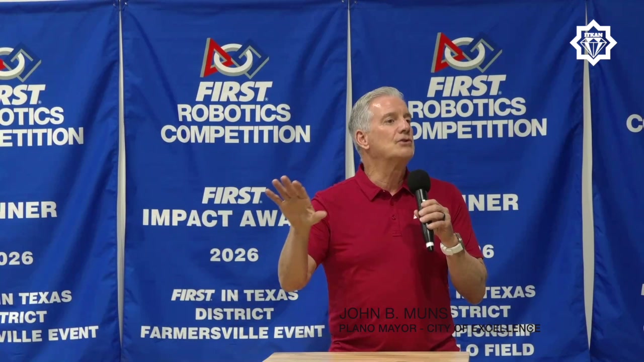 Plano Mayor John Muns speaking at ITKAN's World Championship celebration